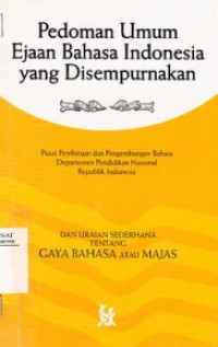Image of Pedoman umum ejaan bahasa indonesia yang disempurnakan